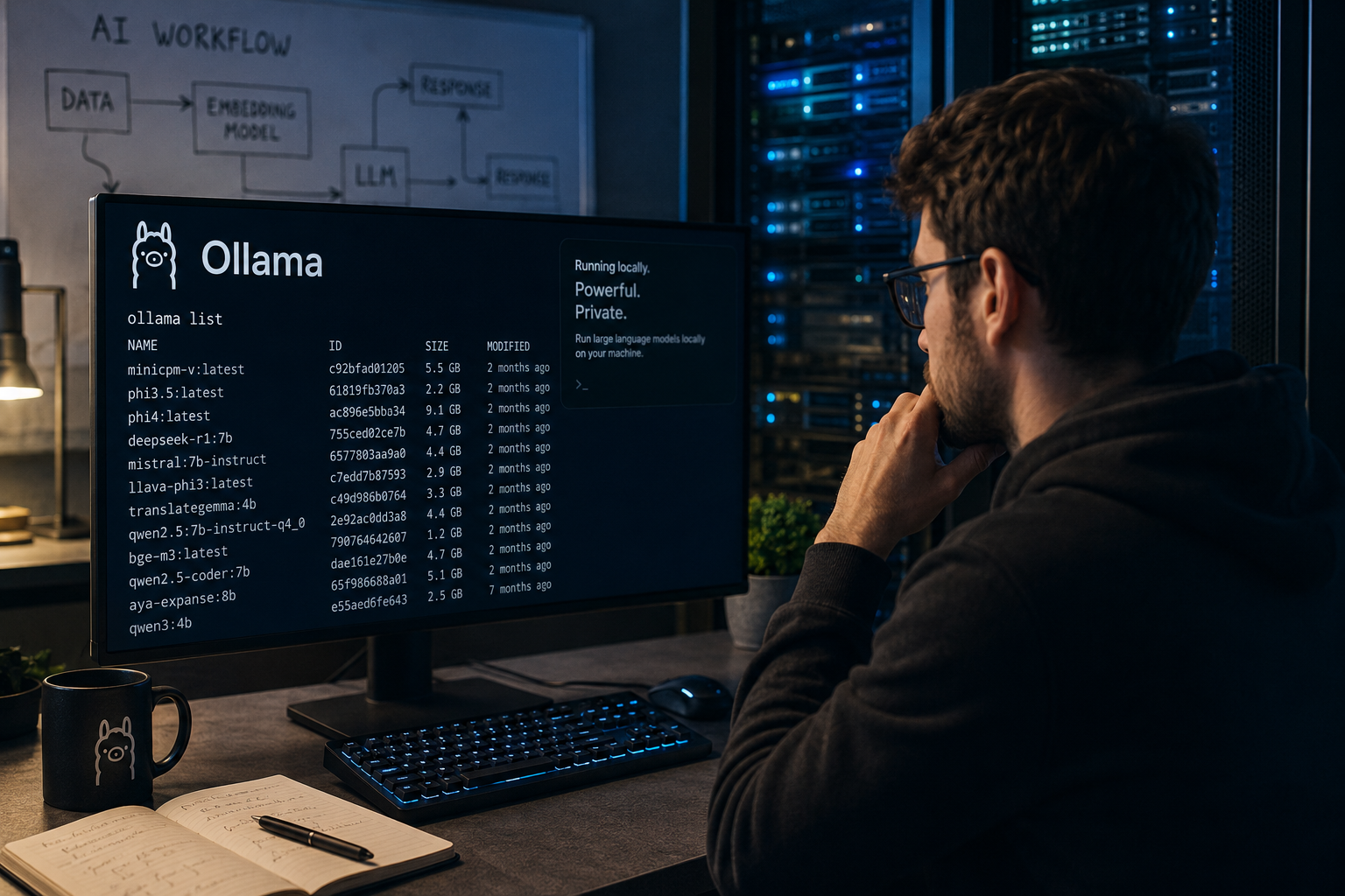 Running Local AI Models with Ollama on a CPU-Only Server